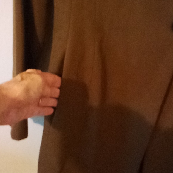 Rena Rowan petite 2 pc brown suit 100% pure new wool size 6P - Picture 2 of 7